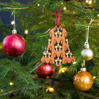 Load image into Gallery viewer, Bitcoin Is For The Dogs Orange Wooden Christmas Ornament-fomo21
