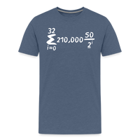 Load image into Gallery viewer, Bitcoin Is Math T-Shirt in Heather Blue
