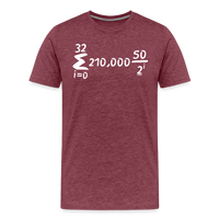 Load image into Gallery viewer, Bitcoin Is Math T-Shirt in Maroon
