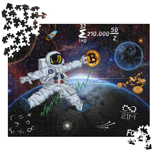 Bitcoin To The Moon Jigsaw Puzzle (520 pieces)-fomo21