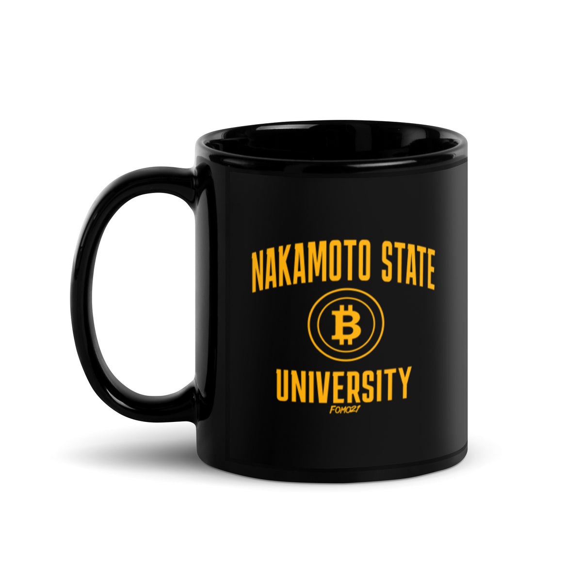 Nakamoto State University (Yellow) Bitcoin Color Coffee Mug - fomo21