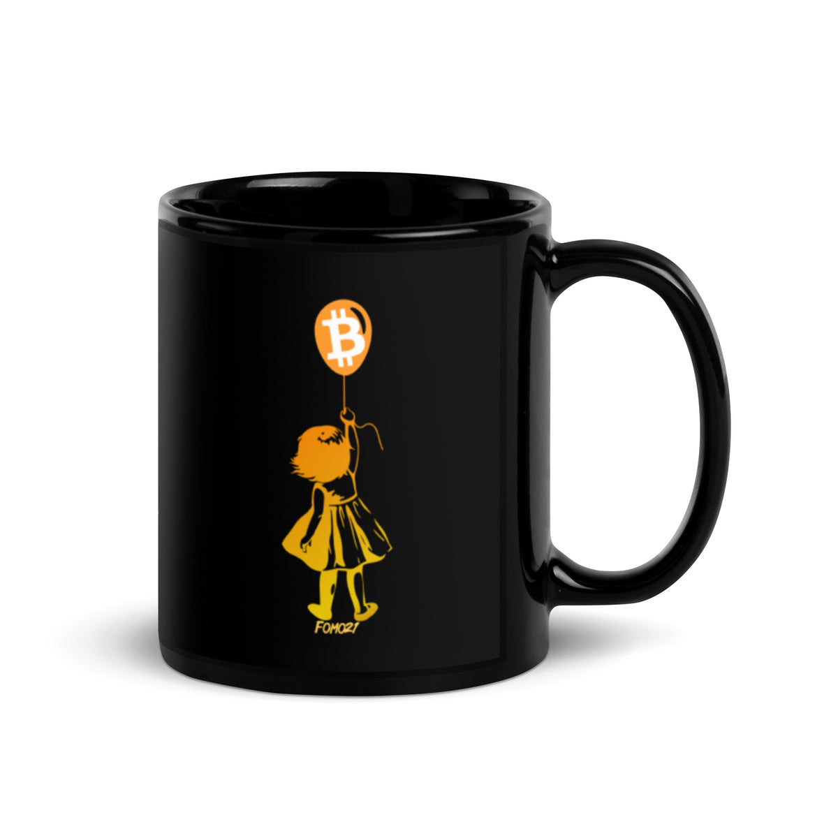 Bitcoin Balloon Girl Coffee Mug - fomo21