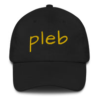 Load image into Gallery viewer, Pleb 2 (Gold Lettering) Dad Hat - fomo21
