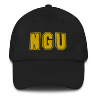 Load image into Gallery viewer, NGU (Gold Lettering) Bitcoin Dad Hat - fomo21
