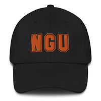 Load image into Gallery viewer, NGU (Orange Lettering) Bitcoin Dad Hat - fomo21
