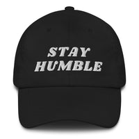 Load image into Gallery viewer, Stay Humble (White Lettering) Bitcoin Dad Hat - fomo21
