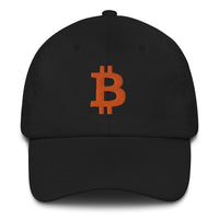 Load image into Gallery viewer, Bitcoin B (Orange Embroidery) Dad Hat - fomo21

