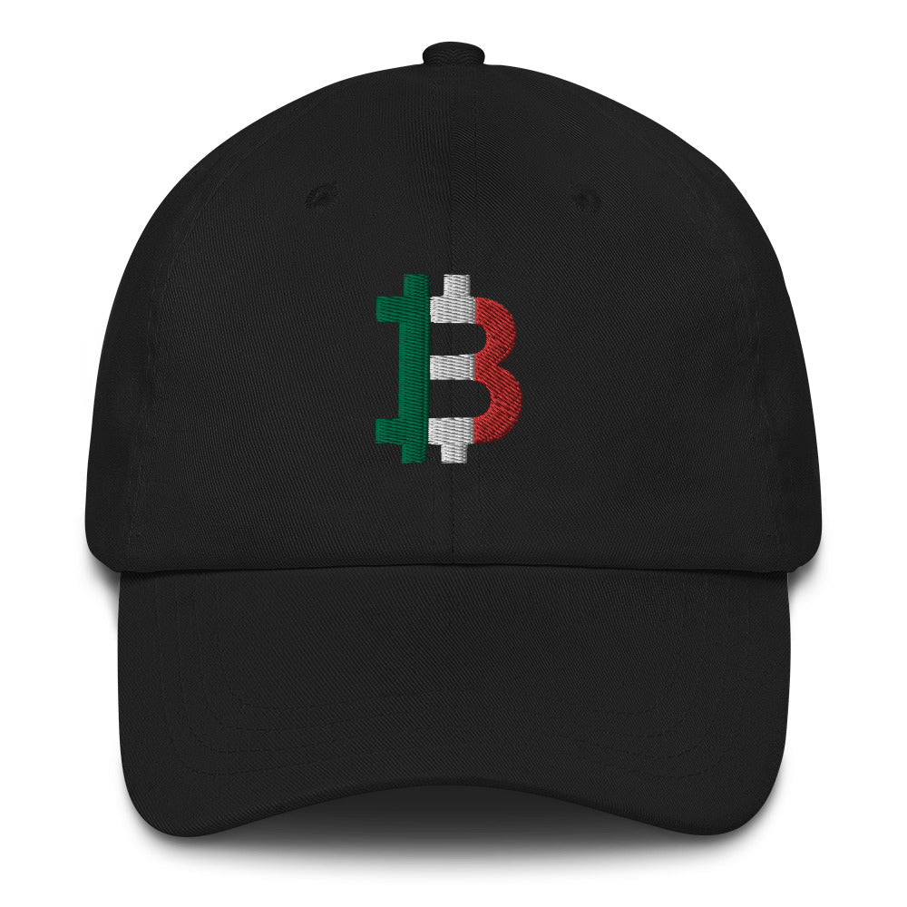 Italian Flag Bitcoin B Dad Hat - fomo21