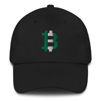 Load image into Gallery viewer, Nigerian Flag Bitcoin B Dad Hat - fomo21
