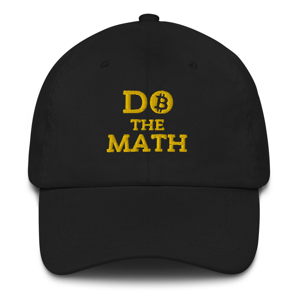 Do The Math (Gold Embroidery) Bitcoin Dad Hat - fomo21