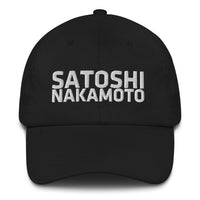 Load image into Gallery viewer, Satoshi Nakamoto Bitcoin Dad Hat - fomo21
