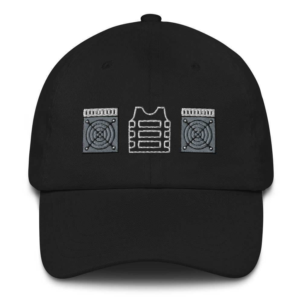 Between Two ASICs Bitcoin Dad Hat - fomo21
