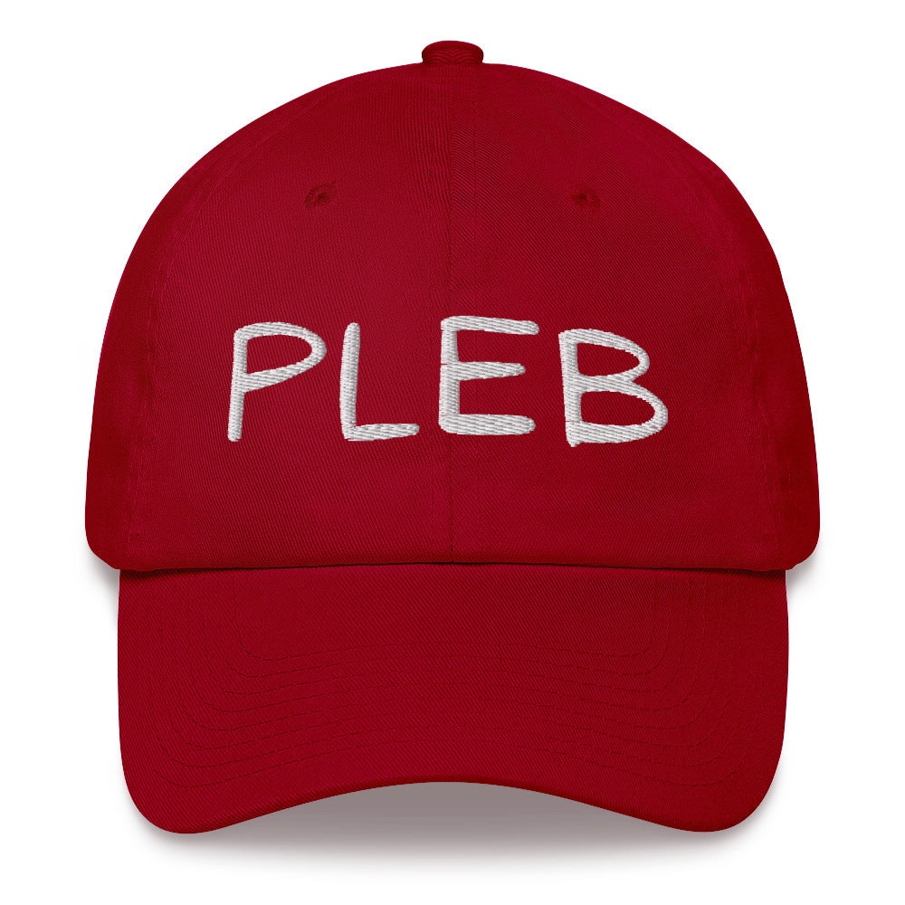 Pleb (White Lettering) Bitcoin Dad Hat - fomo21