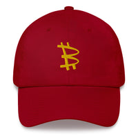 Load image into Gallery viewer, Old MacDonald (Yellow Embroidery) Bitcoin Dad Hat - fomo21
