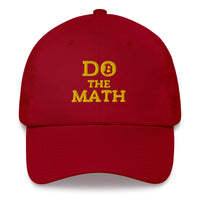 Load image into Gallery viewer, Do The Math (Gold Embroidery) Bitcoin Dad Hat - fomo21
