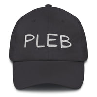 Load image into Gallery viewer, Pleb (White Lettering) Bitcoin Dad Hat - fomo21
