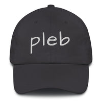 Load image into Gallery viewer, Pleb 2 (White Lettering) Dad Hat - fomo21

