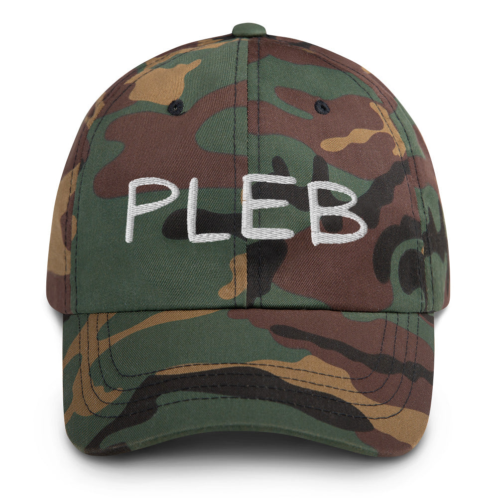 Pleb (White Lettering) Bitcoin Dad Hat - fomo21