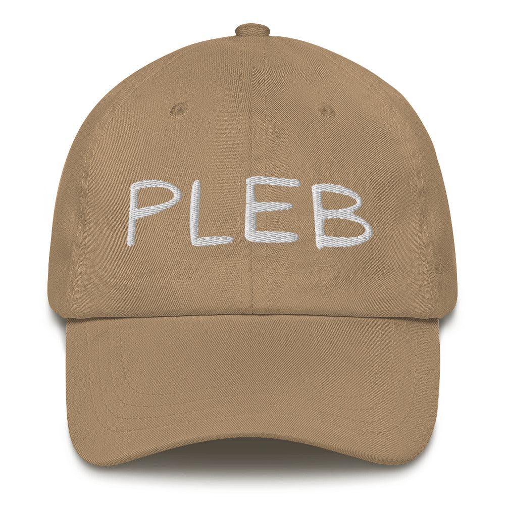 Pleb (White Lettering) Bitcoin Dad Hat - fomo21