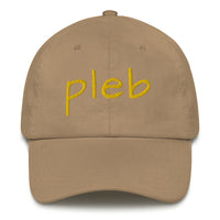 Load image into Gallery viewer, Pleb 2 (Gold Lettering) Dad Hat - fomo21
