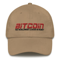 Load image into Gallery viewer, Bitcoin The Worldwide Leader In Money Dad Hat - fomo21
