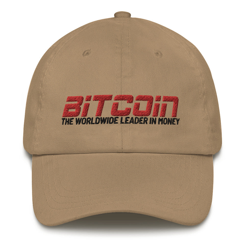 Bitcoin The Worldwide Leader In Money Dad Hat - fomo21