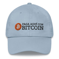Load image into Gallery viewer, Paga Aquí Con Bitcoin Español Dad Hat - fomo21
