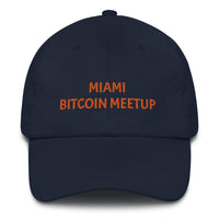 Load image into Gallery viewer, Miami Bitcoin Meetup (Orange Lettering) Dad Hat - fomo21
