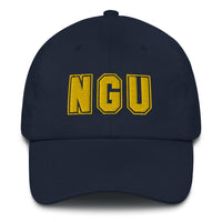 Load image into Gallery viewer, NGU (Gold Lettering) Bitcoin Dad Hat - fomo21
