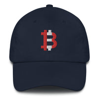 Load image into Gallery viewer, Peruvian Flag Bitcoin B Dad Hat - fomo21

