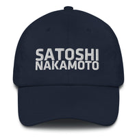 Load image into Gallery viewer, Satoshi Nakamoto Bitcoin Dad Hat - fomo21

