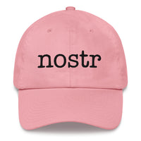 Load image into Gallery viewer, Nostr (Black Embroidery) Bitcoin Dad Hat - fomo21
