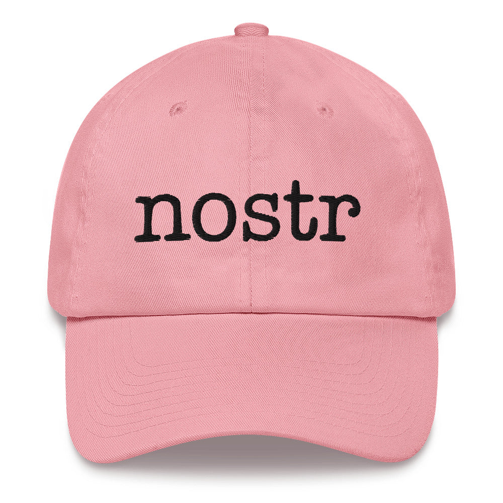 Nostr (Black Embroidery) Bitcoin Dad Hat - fomo21