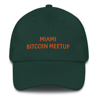 Load image into Gallery viewer, Miami Bitcoin Meetup (Orange Lettering) Dad Hat - fomo21
