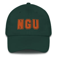 Load image into Gallery viewer, NGU (Orange Lettering) Bitcoin Dad Hat - fomo21
