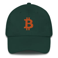 Load image into Gallery viewer, Bitcoin B (Orange Embroidery) Dad Hat - fomo21
