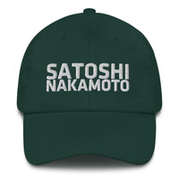 Load image into Gallery viewer, Satoshi Nakamoto Bitcoin Dad Hat - fomo21

