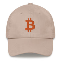 Load image into Gallery viewer, Bitcoin B (Orange Embroidery) Dad Hat - fomo21
