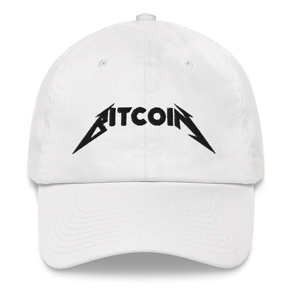 Bitcoin Rocks (Black Lettering) Dad Hat - fomo21