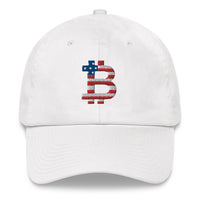 Load image into Gallery viewer, American Flag Bitcoin Dad Hat - fomo21
