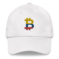 Load image into Gallery viewer, Colombian Flag Bitcoin B Dad Hat - fomo21
