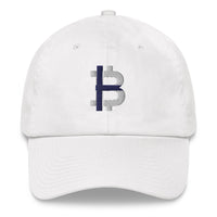 Load image into Gallery viewer, Finnish Flag Bitcoin B Dad Hat - fomo21
