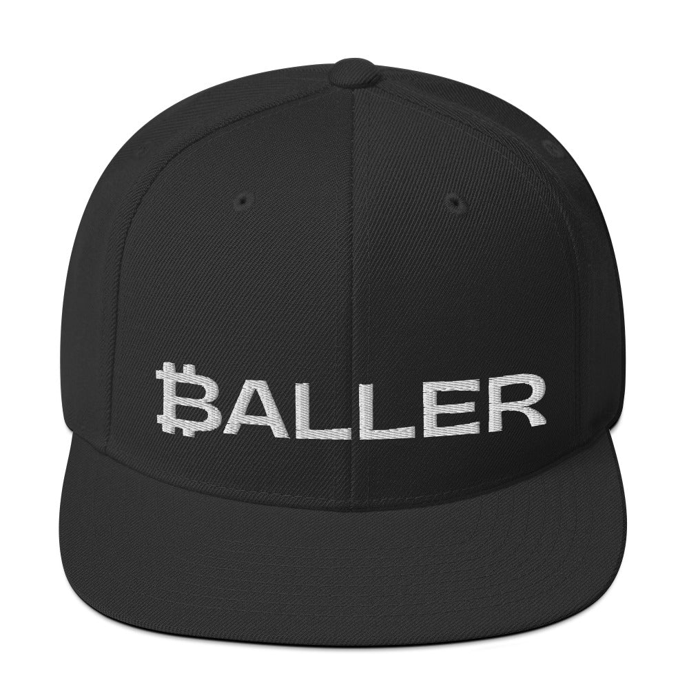 Baller Bitcoin B Snapback Hat - fomo21