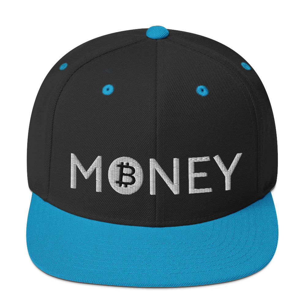 Money With Bitcoin B Snapback Hat - fomo21