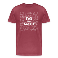 Load image into Gallery viewer, Do the Math Bitcoin T-Shirt in Maroon
