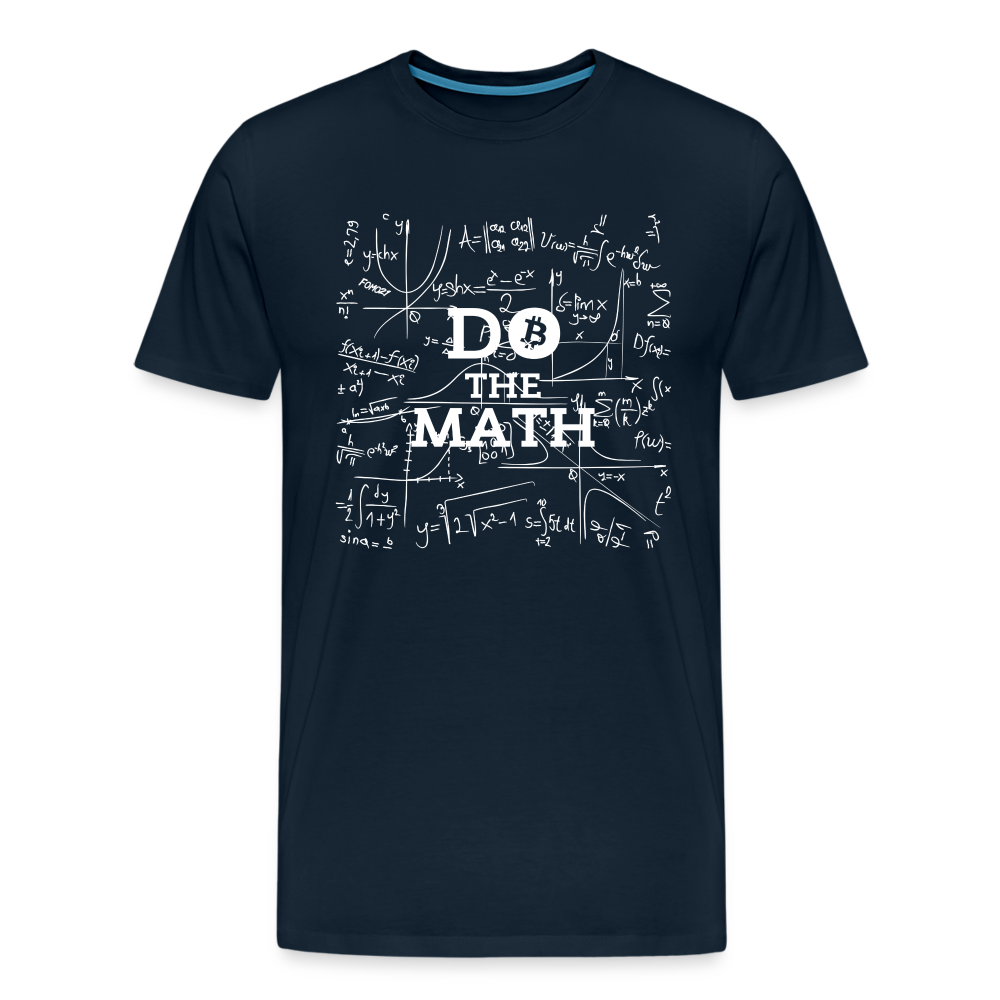 Do the Math Bitcoin T-Shirt in Navy Blue