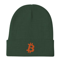 Load image into Gallery viewer, Simply Bitcoin Orange Embroidered Beanie - fomo21
