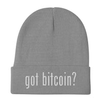 Load image into Gallery viewer, Got Bitcoin? Embroidered Beanie - fomo21
