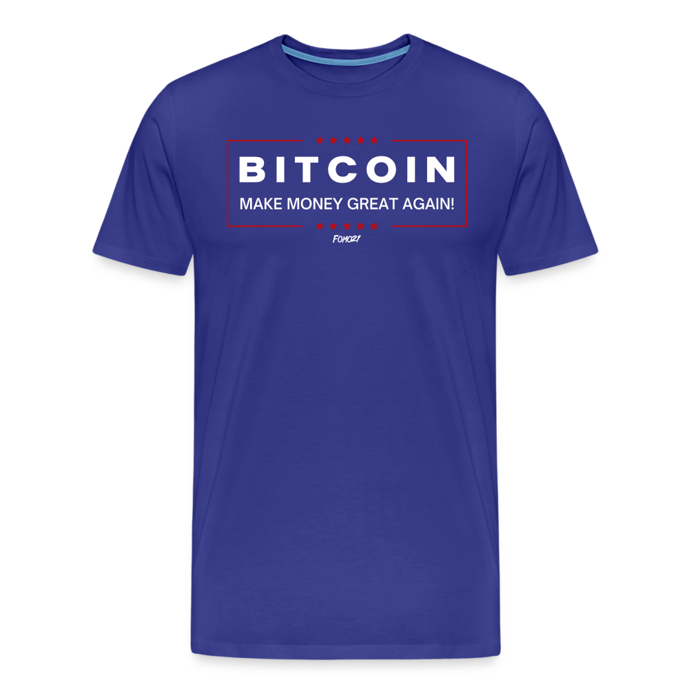 Make Money Great Again Bitcoin T-Shirt in True Royal Blue