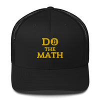 Load image into Gallery viewer, Do The Math (Gold Embroidery) Bitcoin Retro Trucker Hat - fomo21
